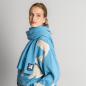 Preview: Living Crafts ELLIS Schal Farbe: cool blue Größe: ONE