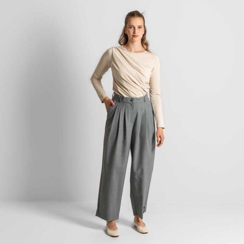 Living Crafts ELIN Drapiertes Langarmshirt Farbe: sand Größe: L