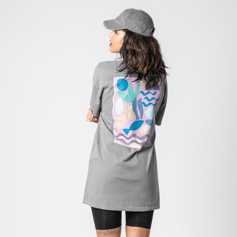 Living Crafts FLORIE Oversized T-Shirt-Kleid Farbe: ART C Größe: M