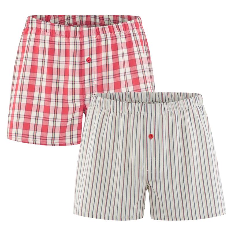 Living Crafts GREGOR Boxer-Shorts, 2er-Pack Farbe: cayenne/natural Größe: XXL