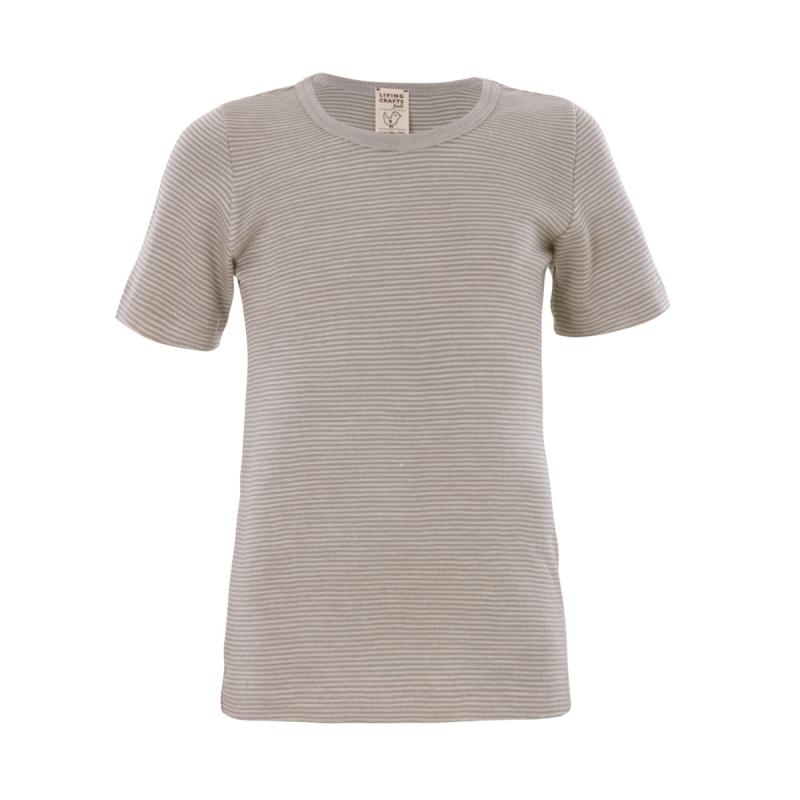 Living Crafts  Kurzarm-Shirt Farbe: grey/natural striped Größe: 116