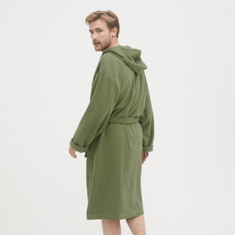 Living Crafts ORLANDO Bademantel Farbe: khaki Größe: L/XL