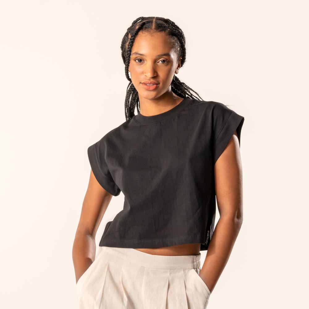 Living Crafts DANBI Boxy T-Shirt Farbe: black Größe: M