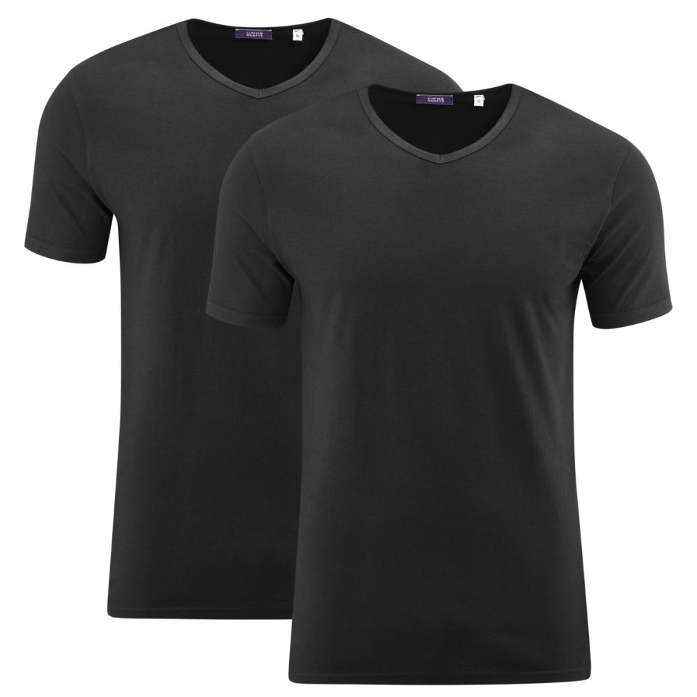 Living Crafts DEAN T-Shirt, 2er-Pack Farbe: black Größe: M