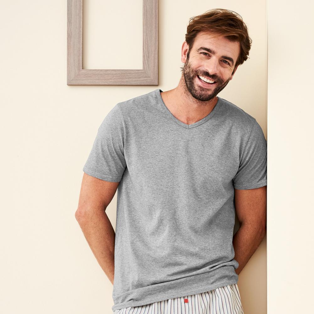 Living Crafts DEAN T-Shirt, 2er-Pack Farbe: grey melange Größe: L