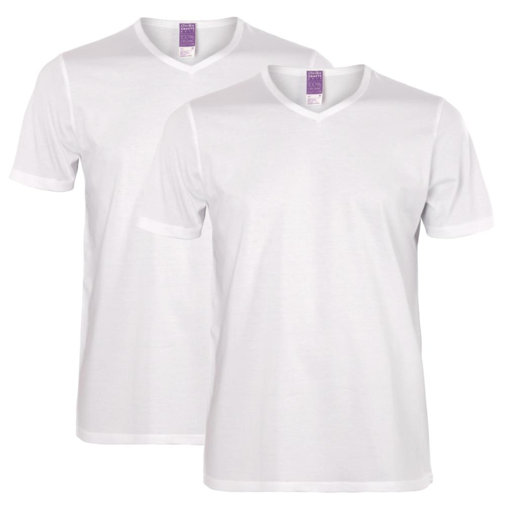 Living Crafts DEAN T-Shirt, 2er-Pack Farbe: white Größe: L