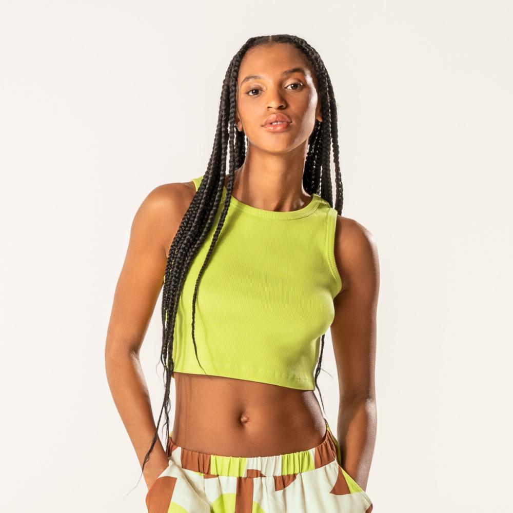Living Crafts DEMI Ripp-Crop-Top Farbe: pear Größe: L