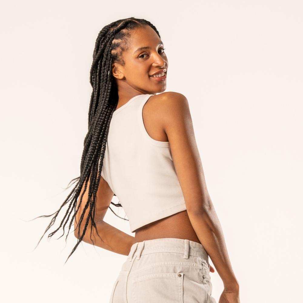 Living Crafts DEMI Ripp-Crop-Top Farbe: sand Größe: S