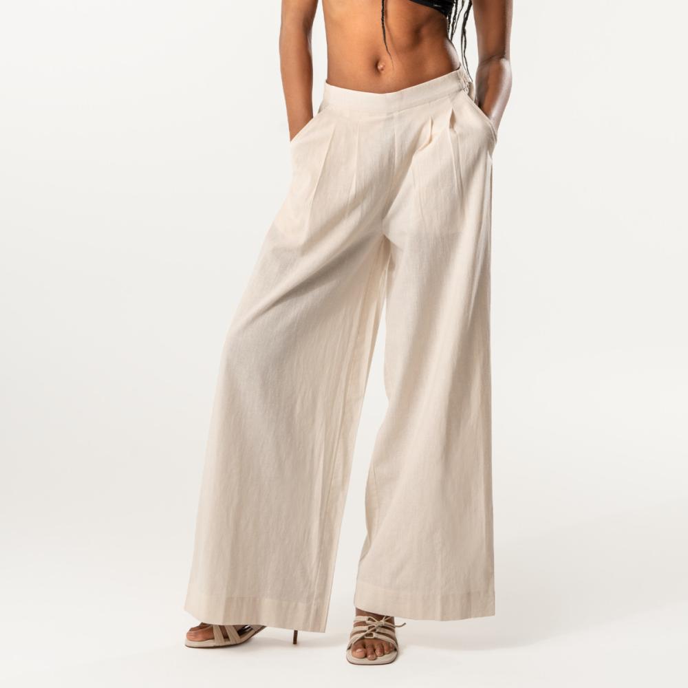 Living Crafts DUYEN Weite Bundfaltenhose Farbe: sand Größe: 40