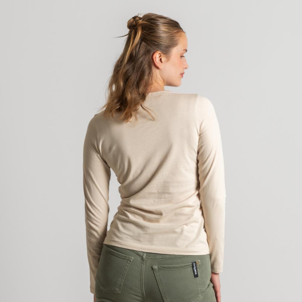 Living Crafts ELIN Drapiertes Langarmshirt Farbe: sand Größe: L