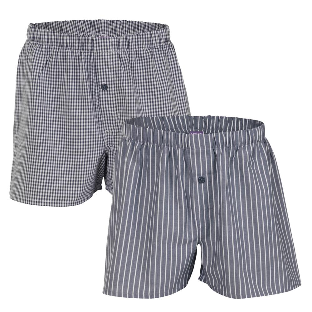 Living Crafts GREGOR Boxer-Shorts, 2er-Pack Farbe: anthracite Größe: S