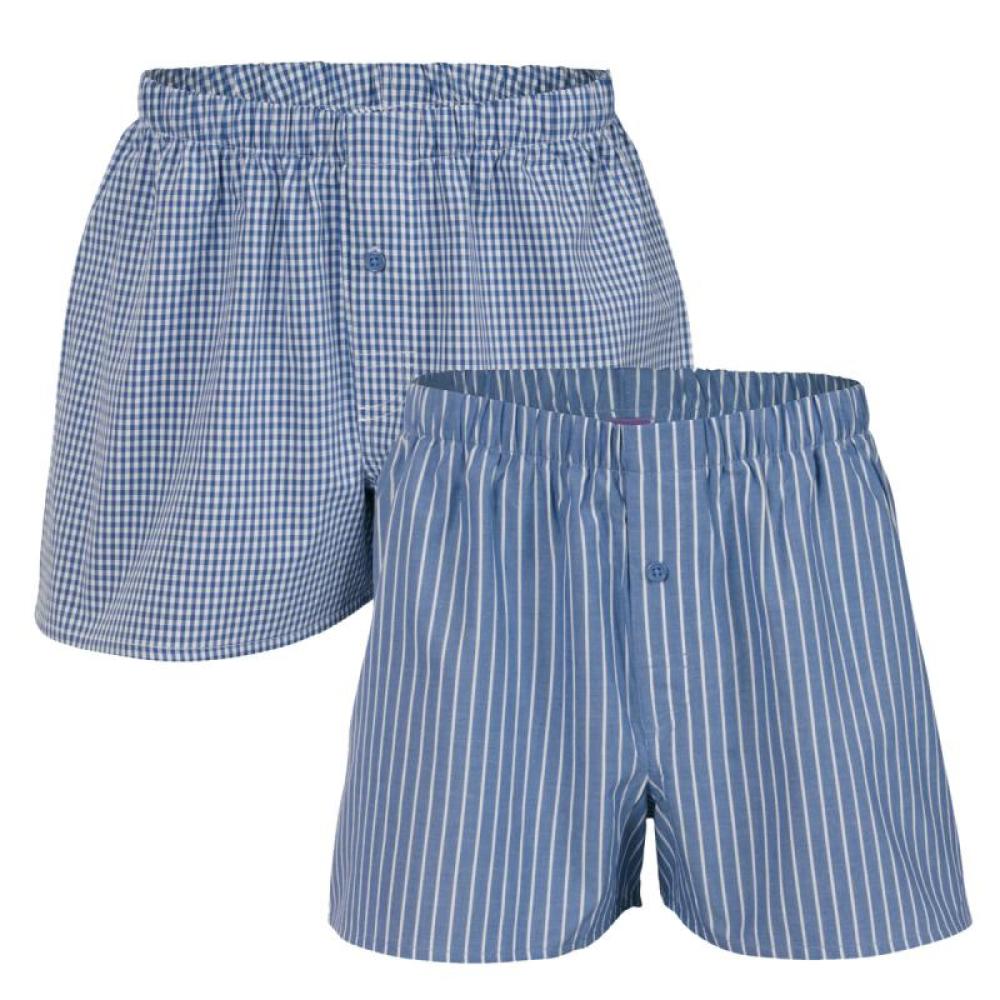 Living Crafts GREGOR Boxer-Shorts, 2er-Pack Farbe: denim blue Größe: S