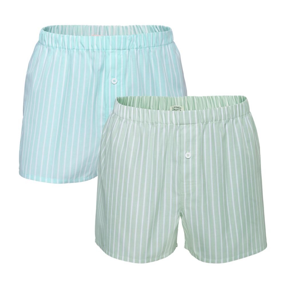 Living Crafts GREGOR Boxer-Shorts, 2er-Pack Farbe: mare/seagrass Größe: XXL