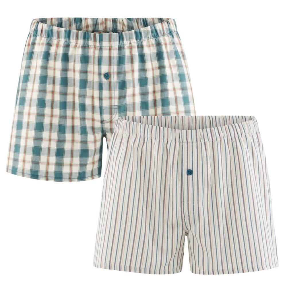 Living Crafts GREGOR Boxer-Shorts, 2er-Pack Farbe: salvia/natural Größe: XXL