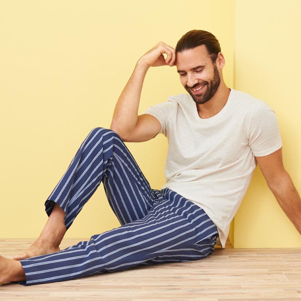 Living Crafts KLEMENS Schlafhose Farbe: navy/azur Größe: 46
