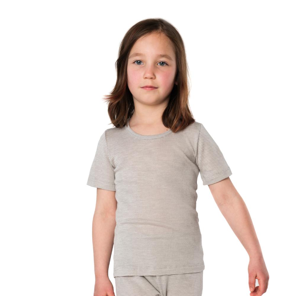 Living Crafts  Kurzarm-Shirt Farbe: grey/natural striped Größe: 116
