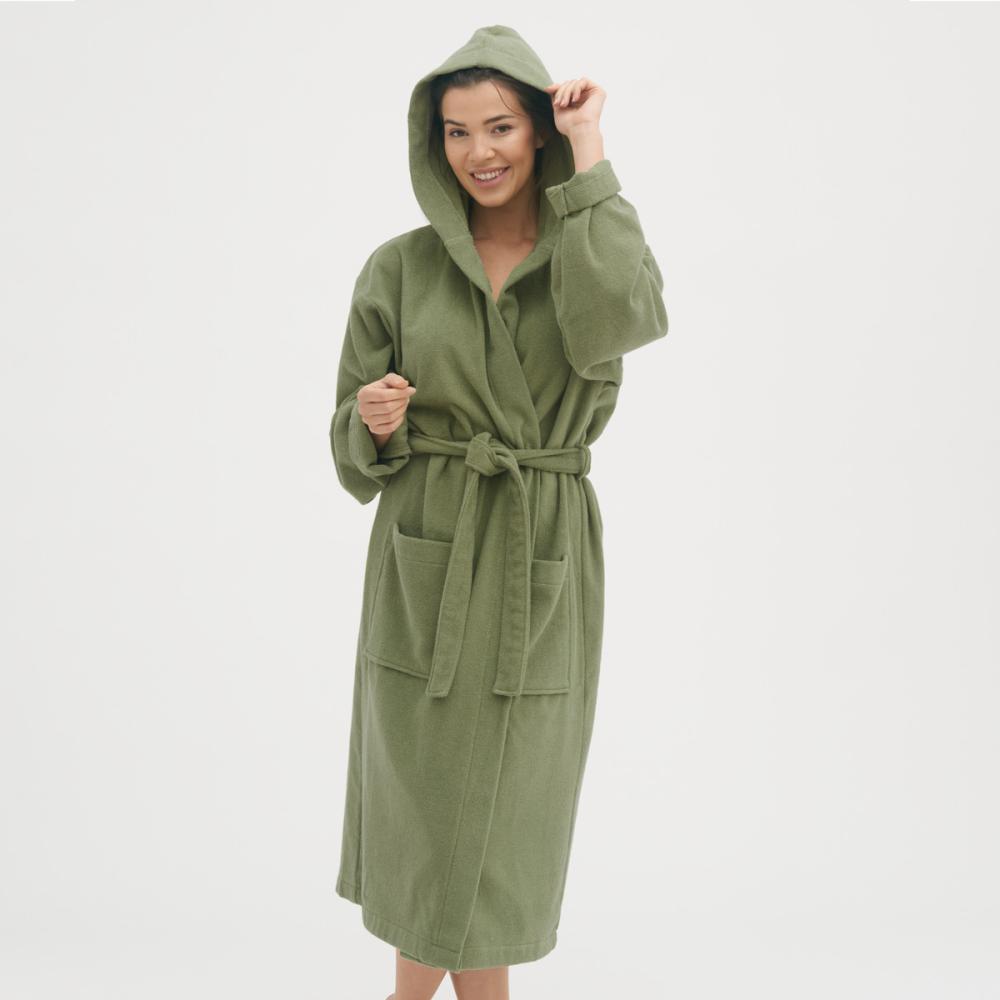Living Crafts ORLANDO Bademantel Farbe: khaki Größe: L/XL