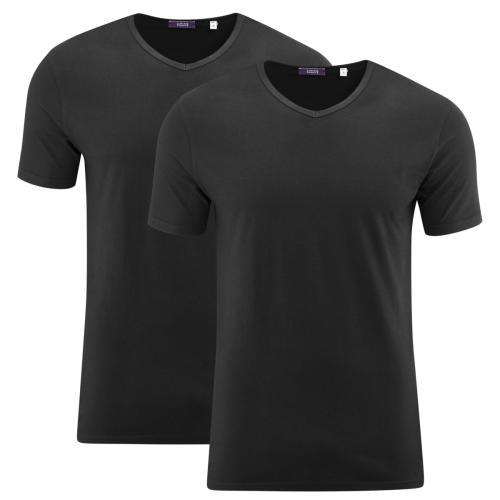 Living Crafts DEAN T-Shirt, 2er-Pack Farbe: black Größe: L