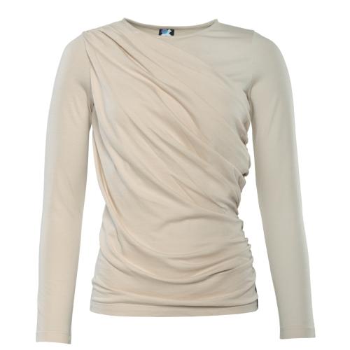 Living Crafts ELIN Drapiertes Langarmshirt Farbe: sand Größe: S