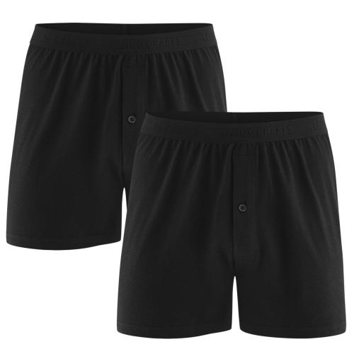 Living Crafts ETHAN Boxer-Shorts, 2er-Pack Farbe: black Größe: S