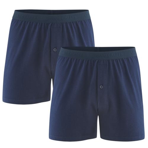 Living Crafts ETHAN Boxer-Shorts, 2er-Pack Farbe: navy Größe: L