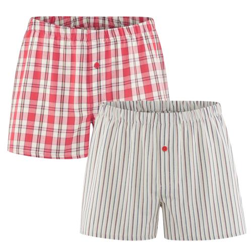Living Crafts GREGOR Boxer-Shorts, 2er-Pack Farbe: cayenne/natural Größe: XXL