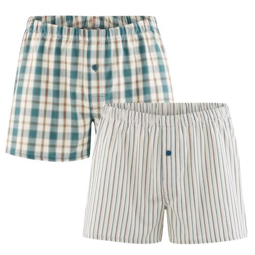 Living Crafts GREGOR Boxer-Shorts, 2er-Pack Farbe: salvia/natural Größe: XXL